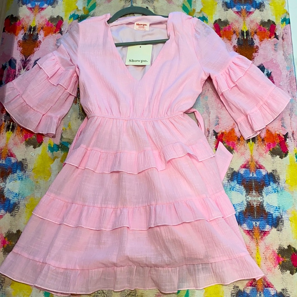 MEET ME IN THE SUN DRESS PINK (SHOWPO),Size 2 US